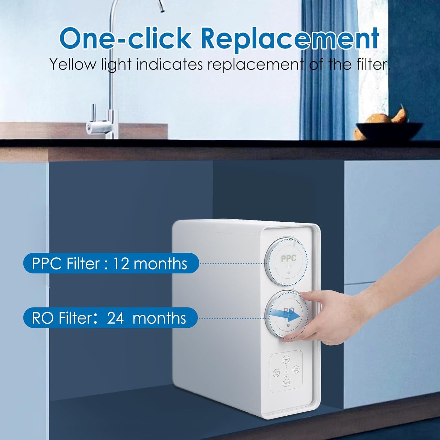 600 GPD Tankless Reverse Osmosis Water Filter NSF/FC/SGS Certified Under-Sink