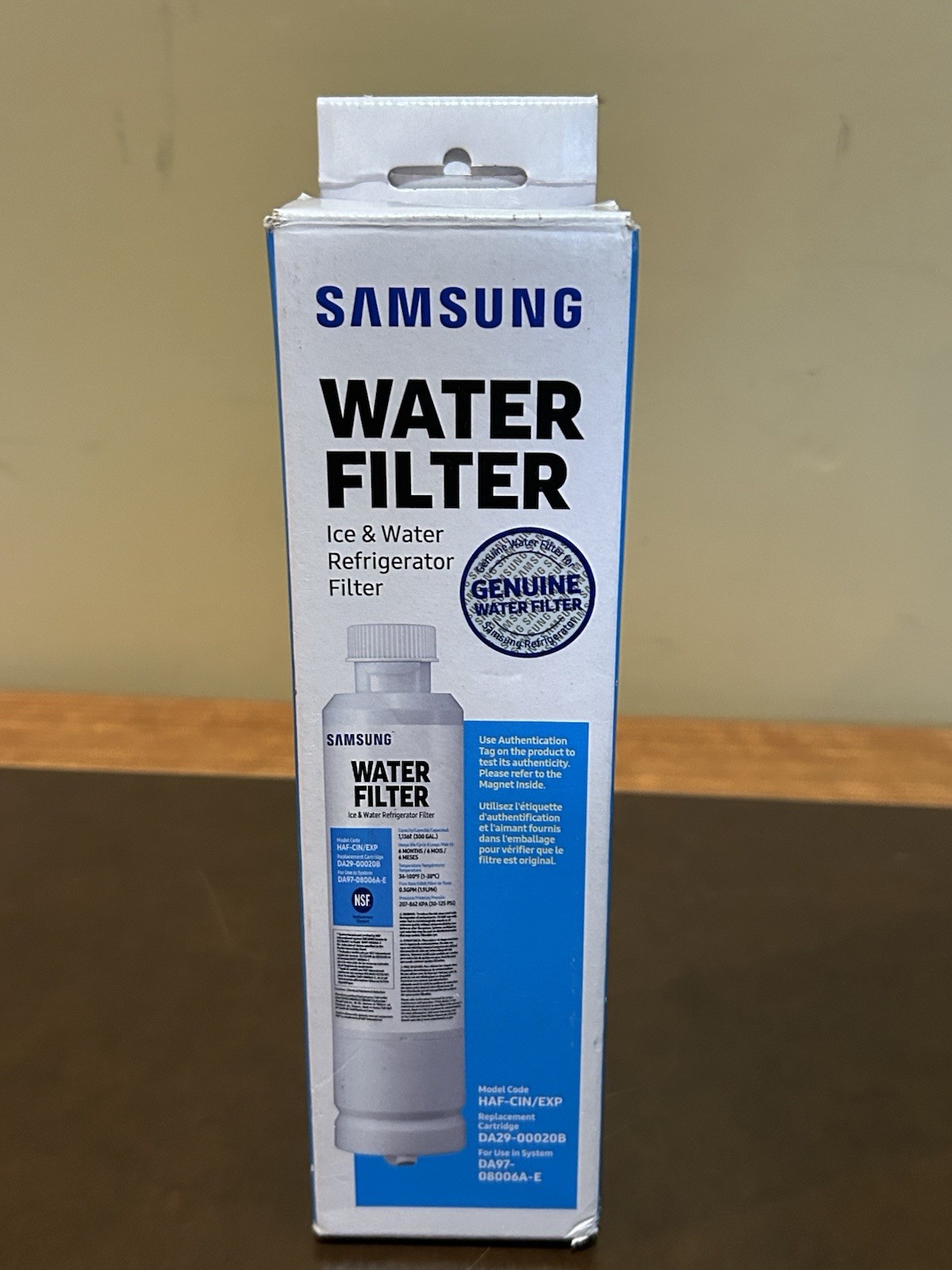 1 PACK New Genuine Samsung DA29-00020B HAF-CIN/EXP Refrigerator Water Filter US