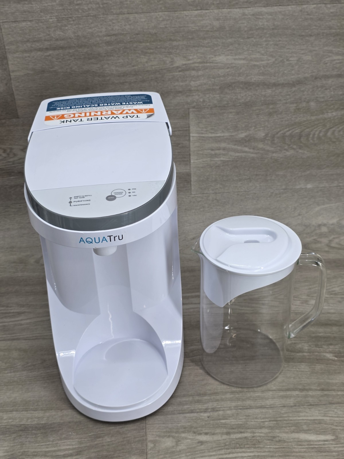 AQUATRU Carafe Countertop 4-Stage Reverse Osmosis Water Purifier System AT100