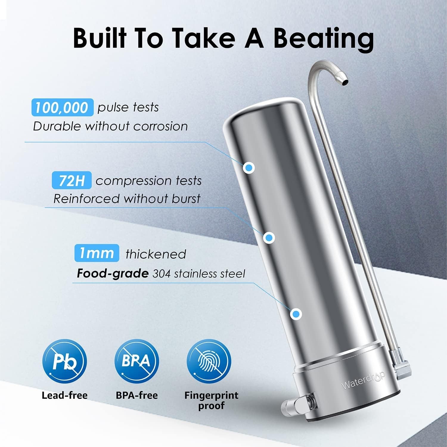Waterdrop refurbished countertop water filter for sink,8000Gallons(with1 Filter)