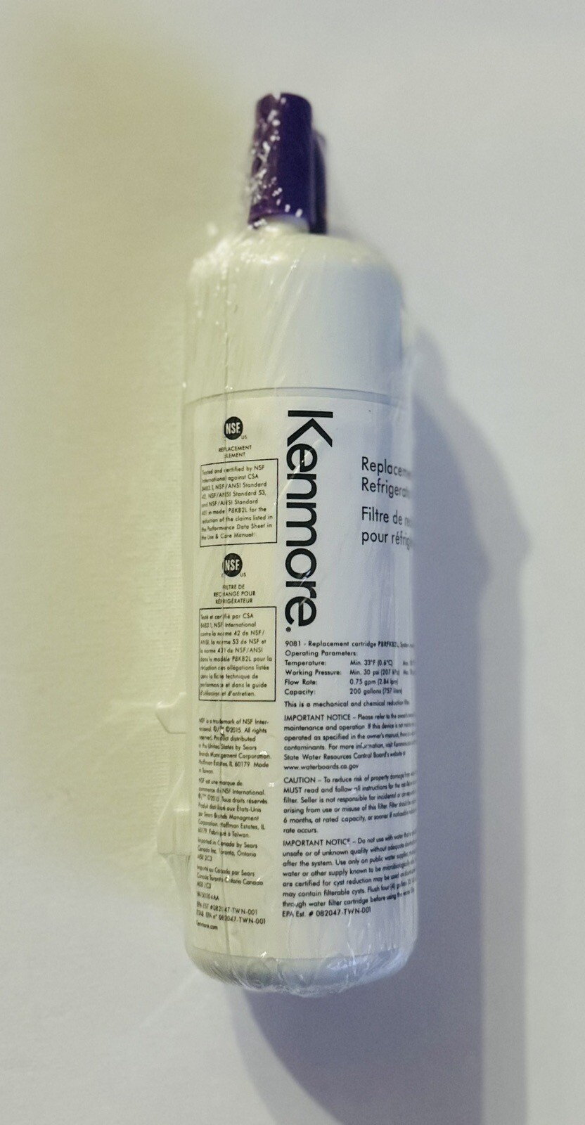 Replacement Refrigerator Water Filters For Kenmore 469081 (2 Packs)