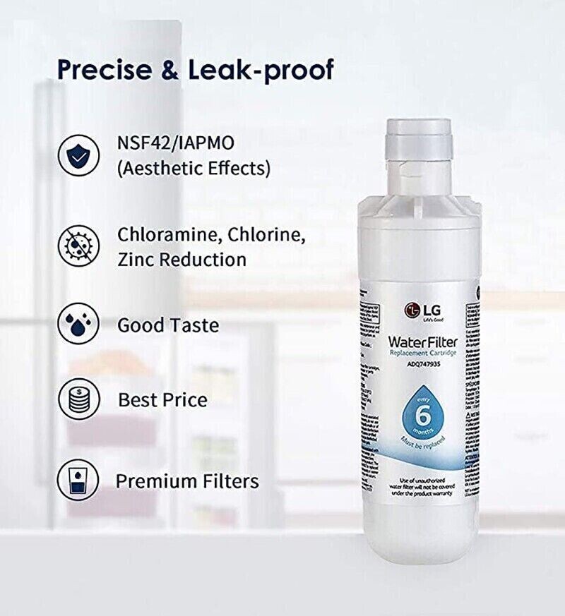 2 4 6Pack LG-LT1000P Refrigerator Fridge Ice Water Filter Replacement GF-D706BSL