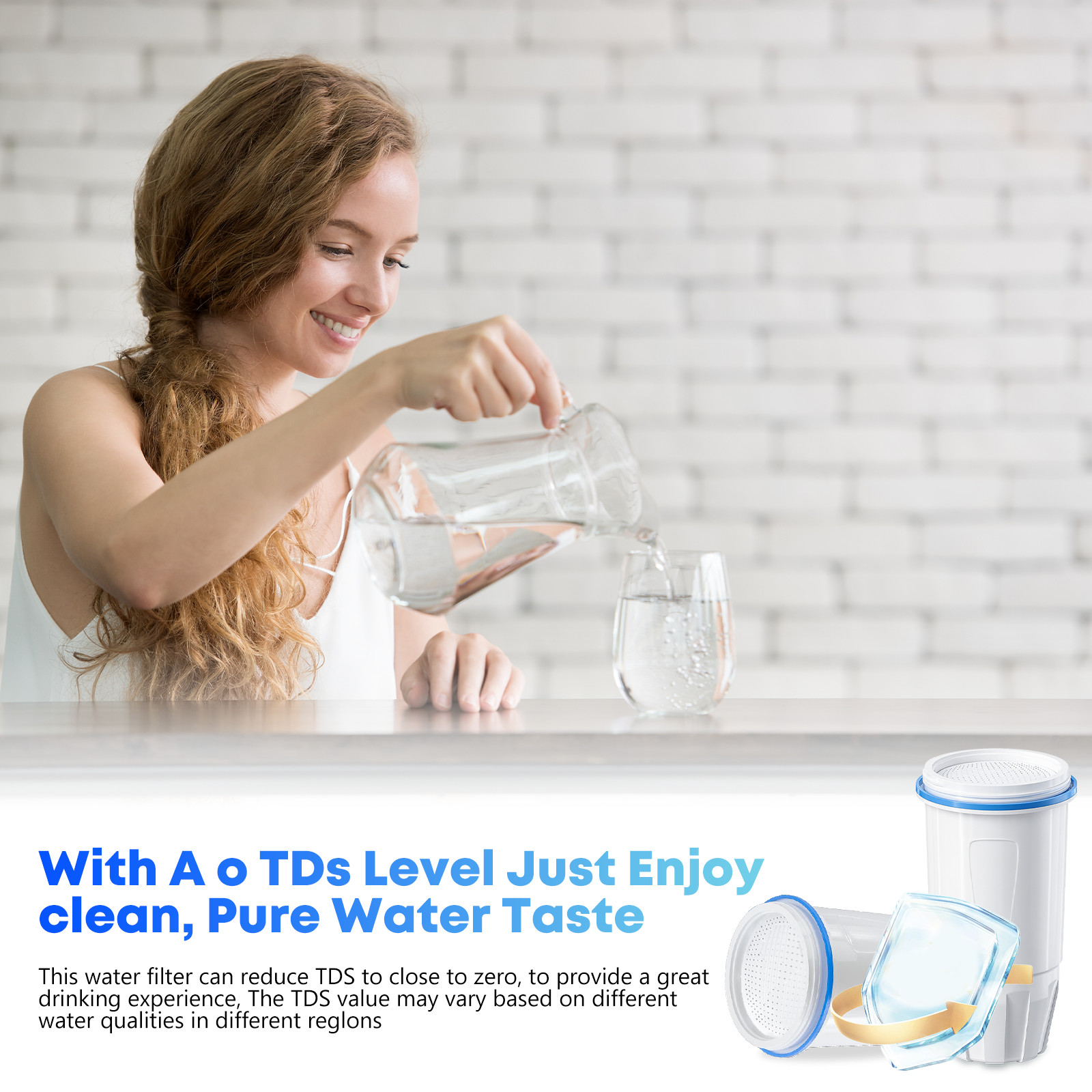 6x Upgraded Water Filter Compatible with Zero Pitcher Dispenser ZR-001 ZR-004