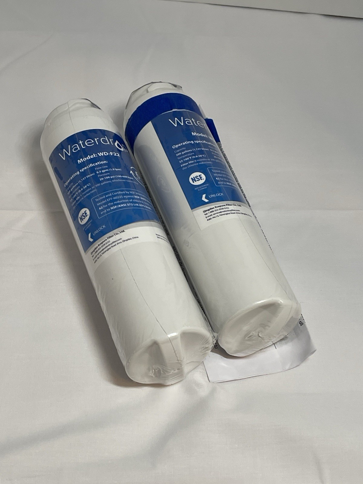Waterdrop WD-F22 LOT of 2 Replacements For GE MSWF Refrigerator Water Filter