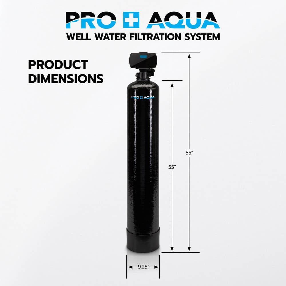 PRO+AQUA Whole House Water Filtration System Reduces Iron, Sulfur, Manganese