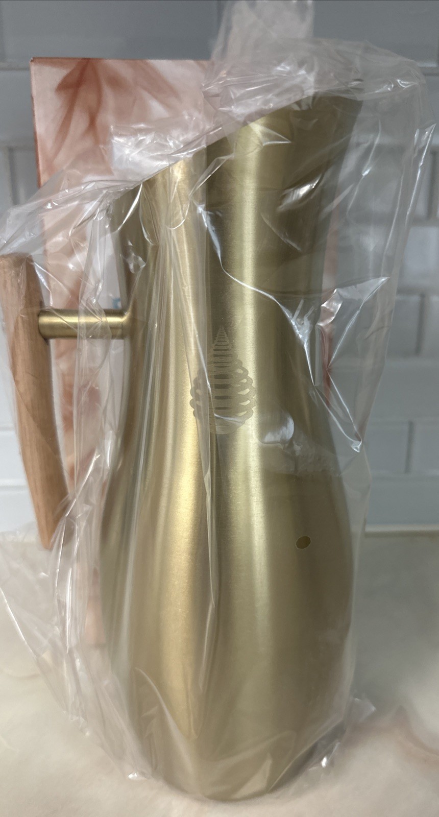 Invigorated Water Filter .5 Gal 64 Oz Alkaline Infused Pitcher Jug Gold Steel