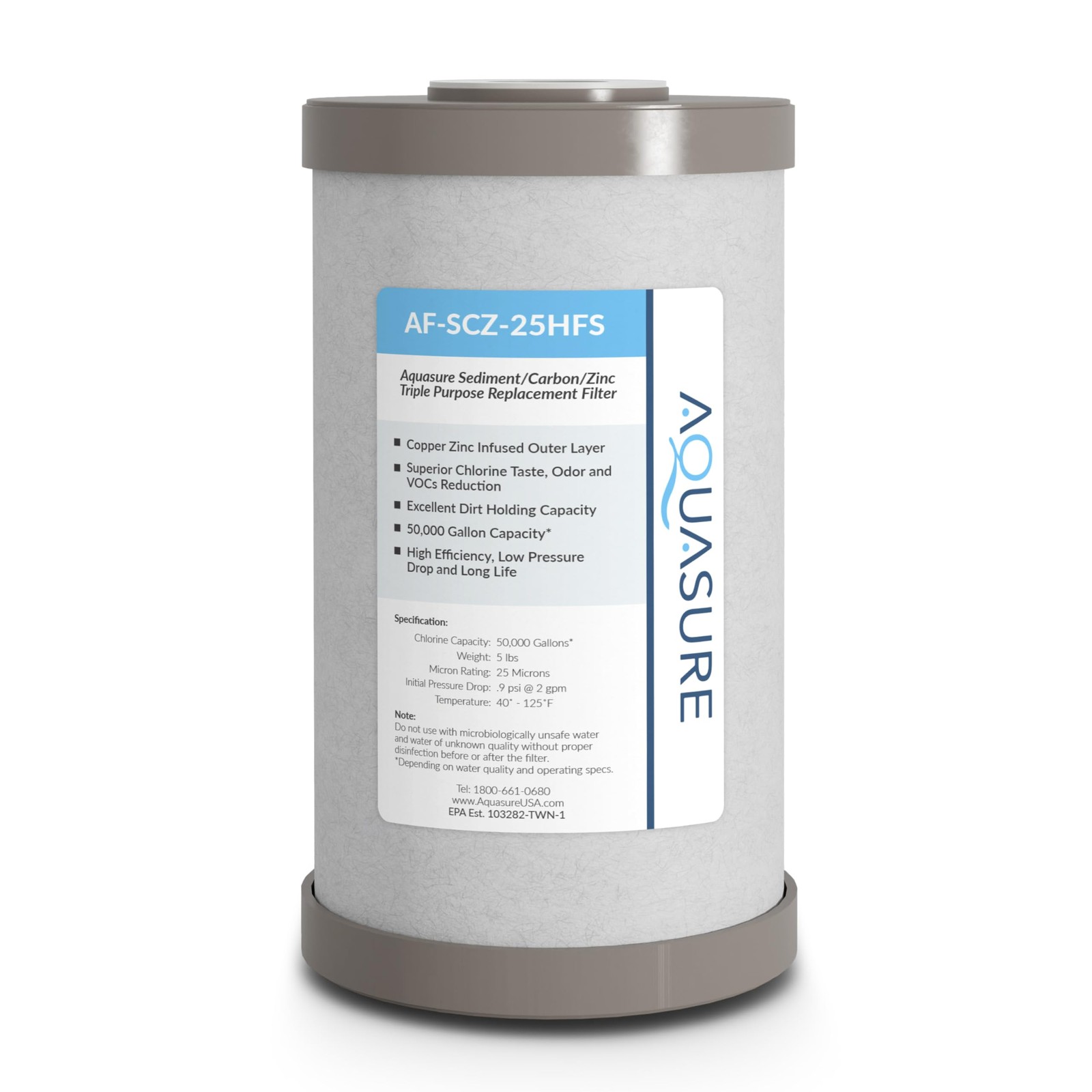 Fortitude V2 Series Sediment/Carbon/Zinc Bacteria Inhibiting Triple Purpose F…
