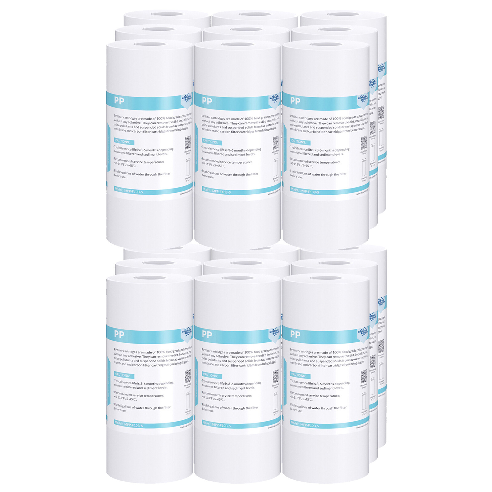 1-18 Pack 5 Micron 10×4.5″ Big Blue Sediment Whole House Water Filter Cartridges