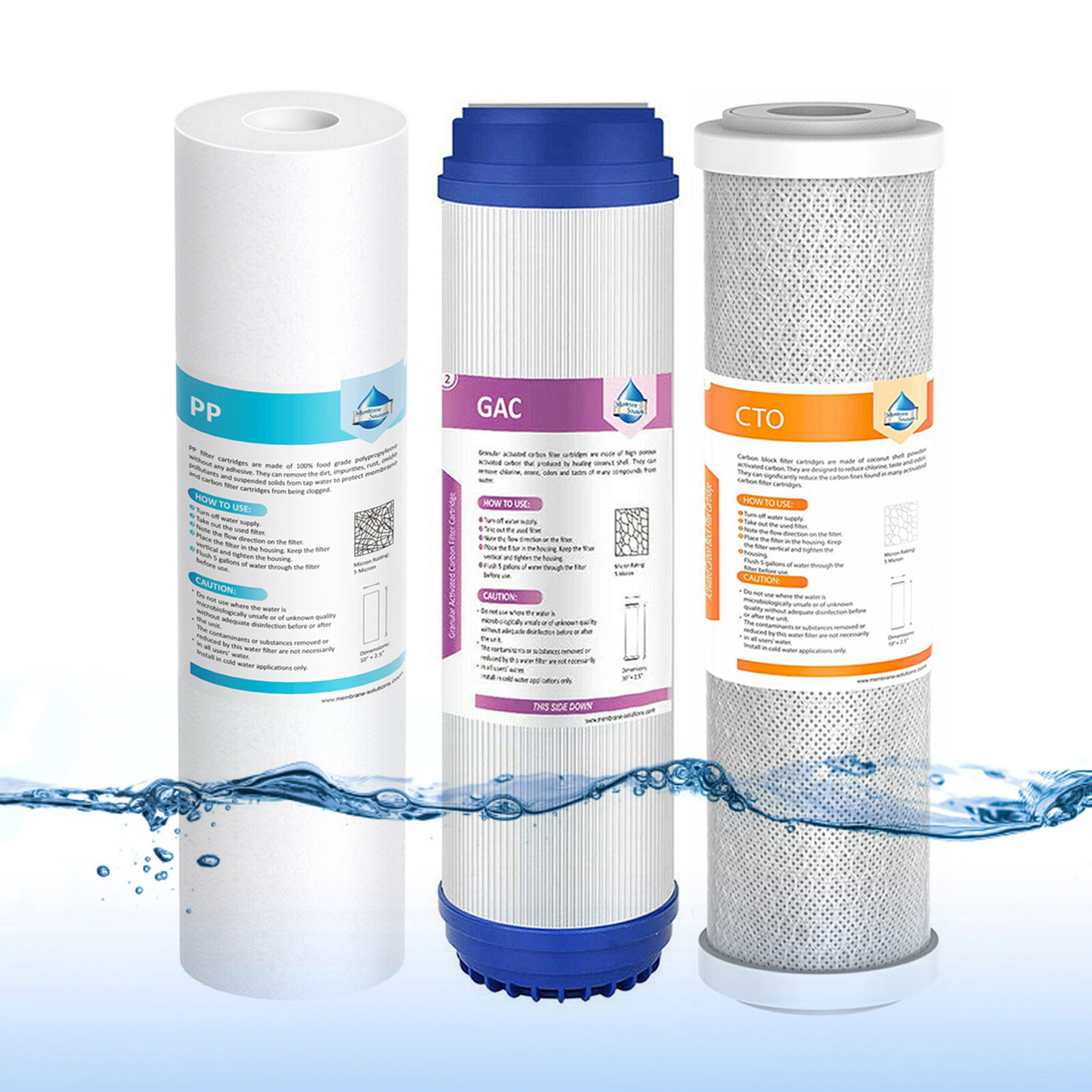 Pre 3-Stage RO Water Filter Whole House Reverse Osmosis System for iSpring GE
