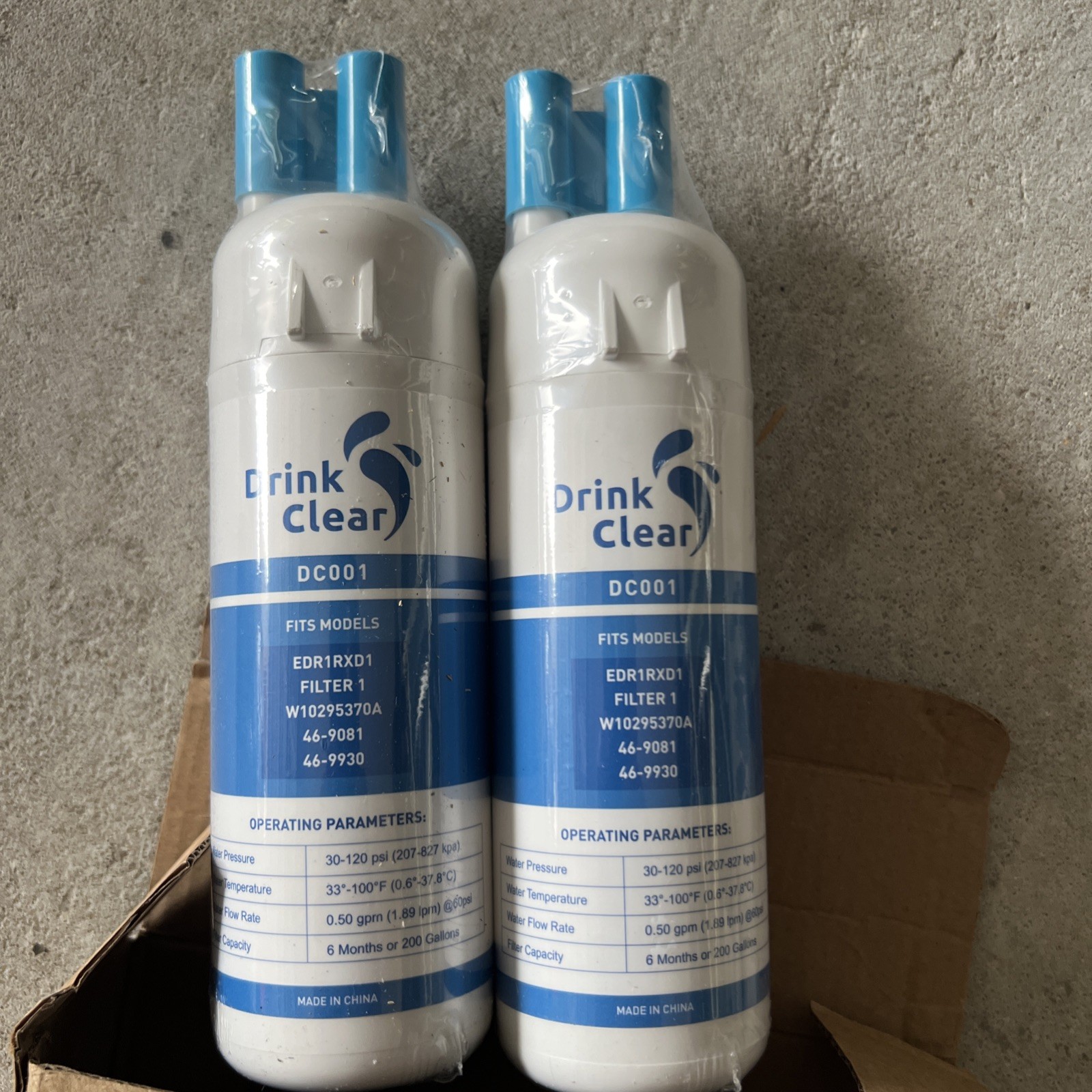 2 Pk Replacement Filters-Drinking Water EDR1RXD1, P8RFWB2L, W10295370A