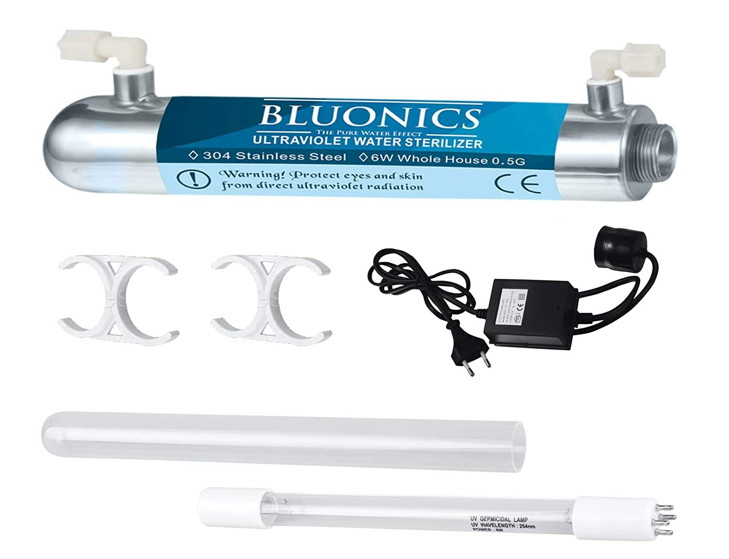 UV Drinking Water Filter System Ultraviolet Light Under Sink Purifier CTO Carbon
