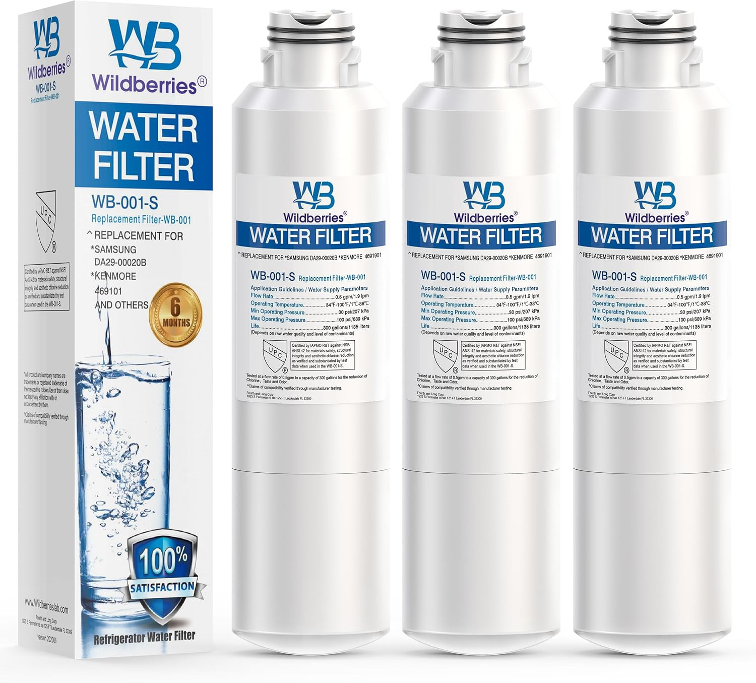 Samsung Water Filter DA29-00020B Replacement 3-Pack for Multiple Models