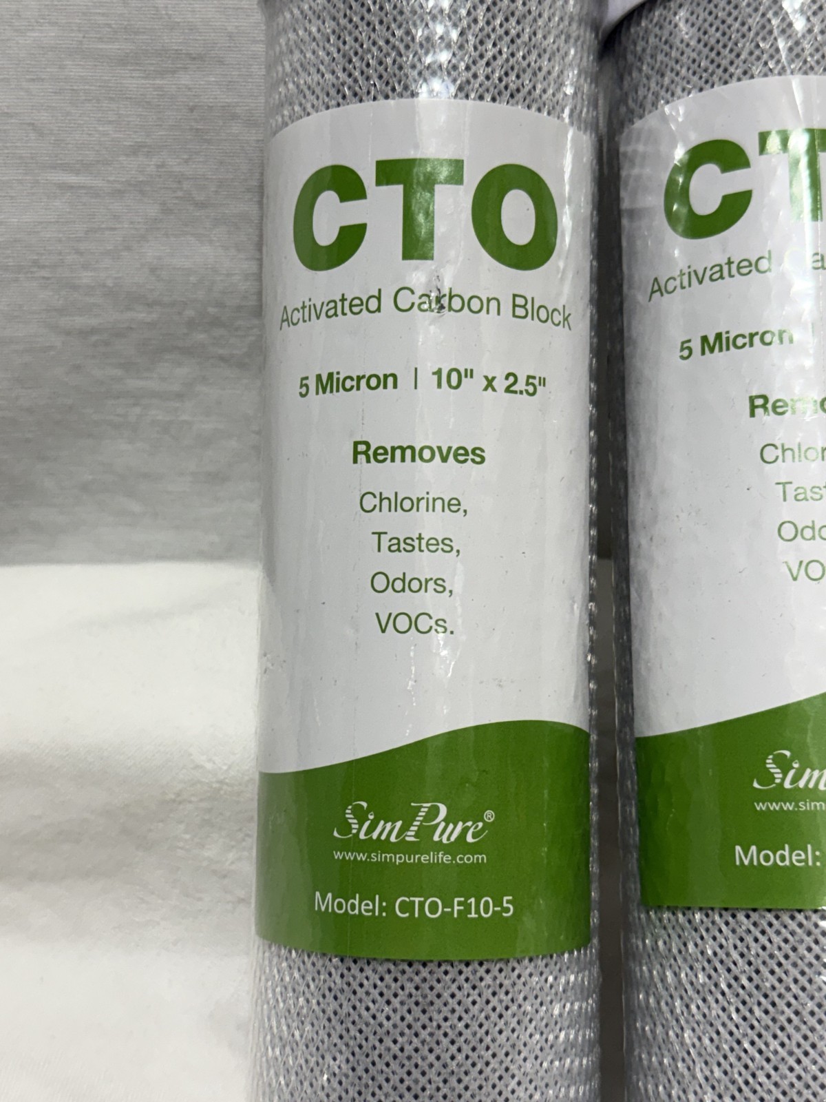 2 Pack 10″x2.5″ 5 Micron CTO Carbon Block Water Filter Cartridge Whole House RO