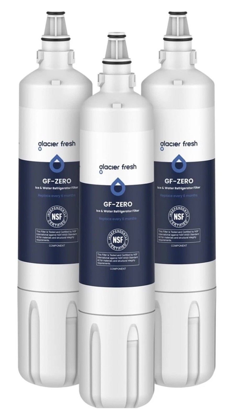 Glacier Fresh 3 pk GF-ZERO Water Filter Replacement for 4204490 New/Sealed