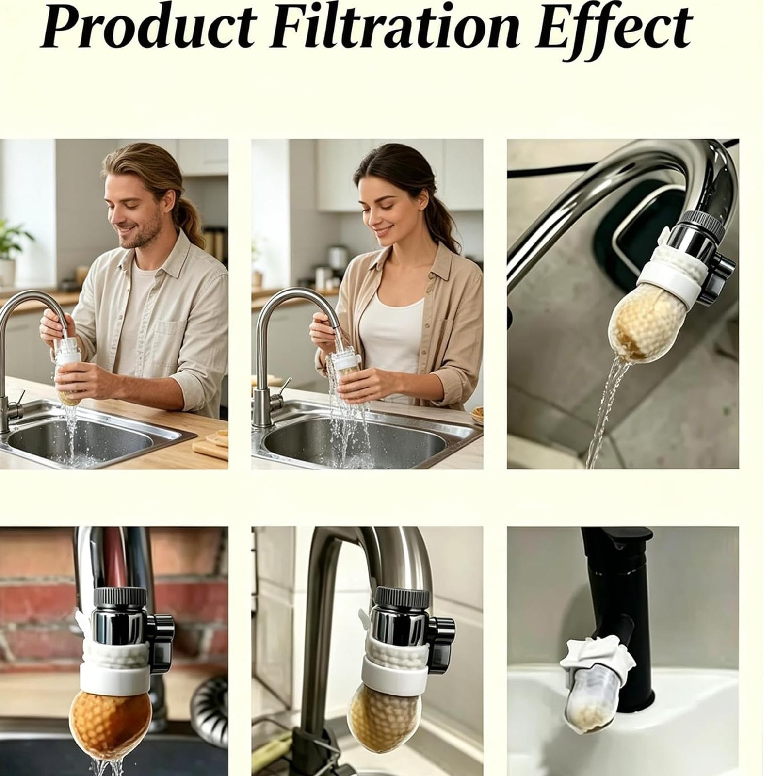 30-100x Mesh Faucet Filter Cotton Bag,Universal Anti-Splash Water Filter Kitchen