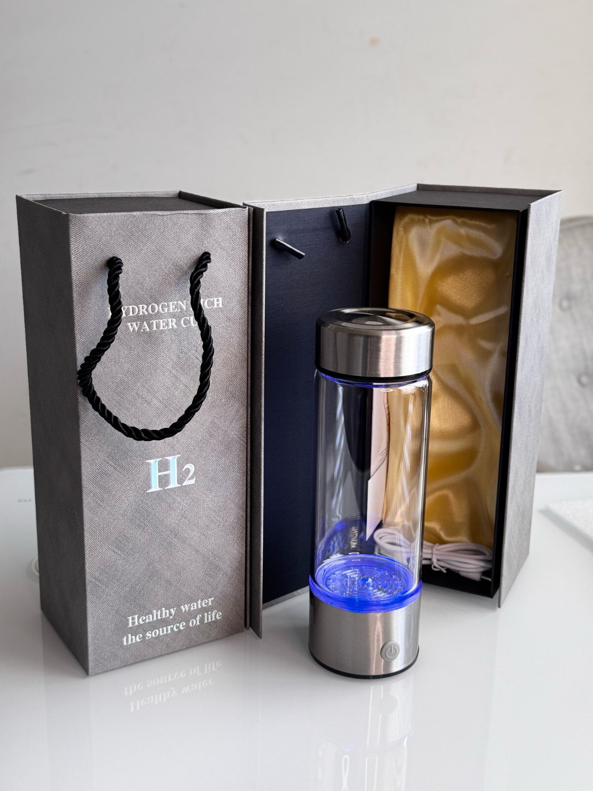 Hydrogen Water Bottle 2024 Upgrated Hydrogen Water Generator Portable Recharg…