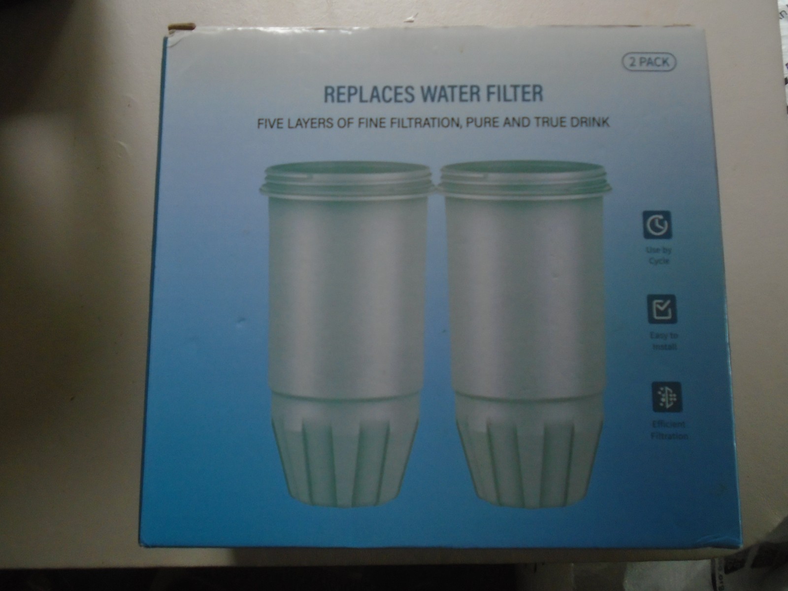 Water Filter Replacement 2 Pack Fit for Zero Pitcher and Dispenser ZR-001 ZR-017