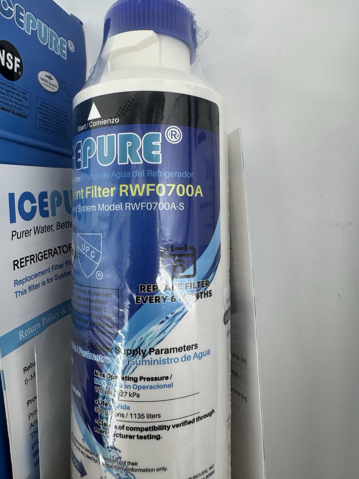 NEW – IcePure RWF0700A Water Filter 2 Pack