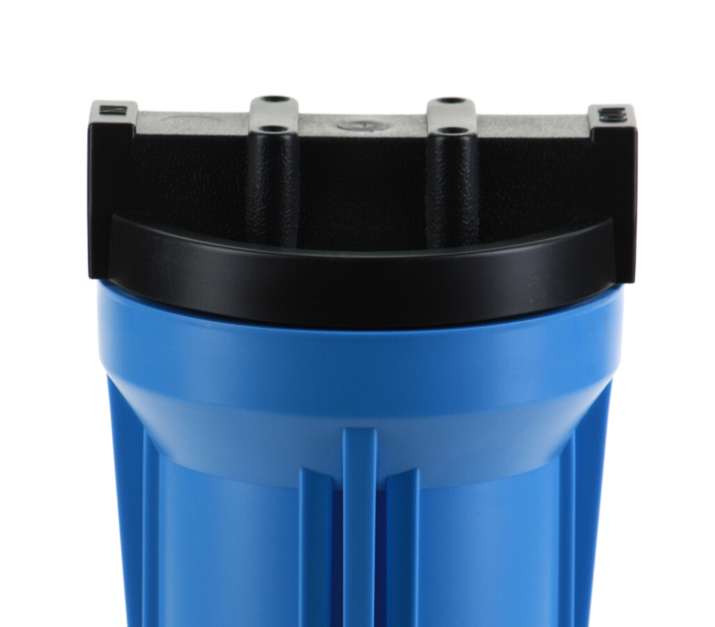 Filter Housing Blue 10″ w/ Black Rib Cap, RO, Whole House, Hydroponics, .5″ w/PR
