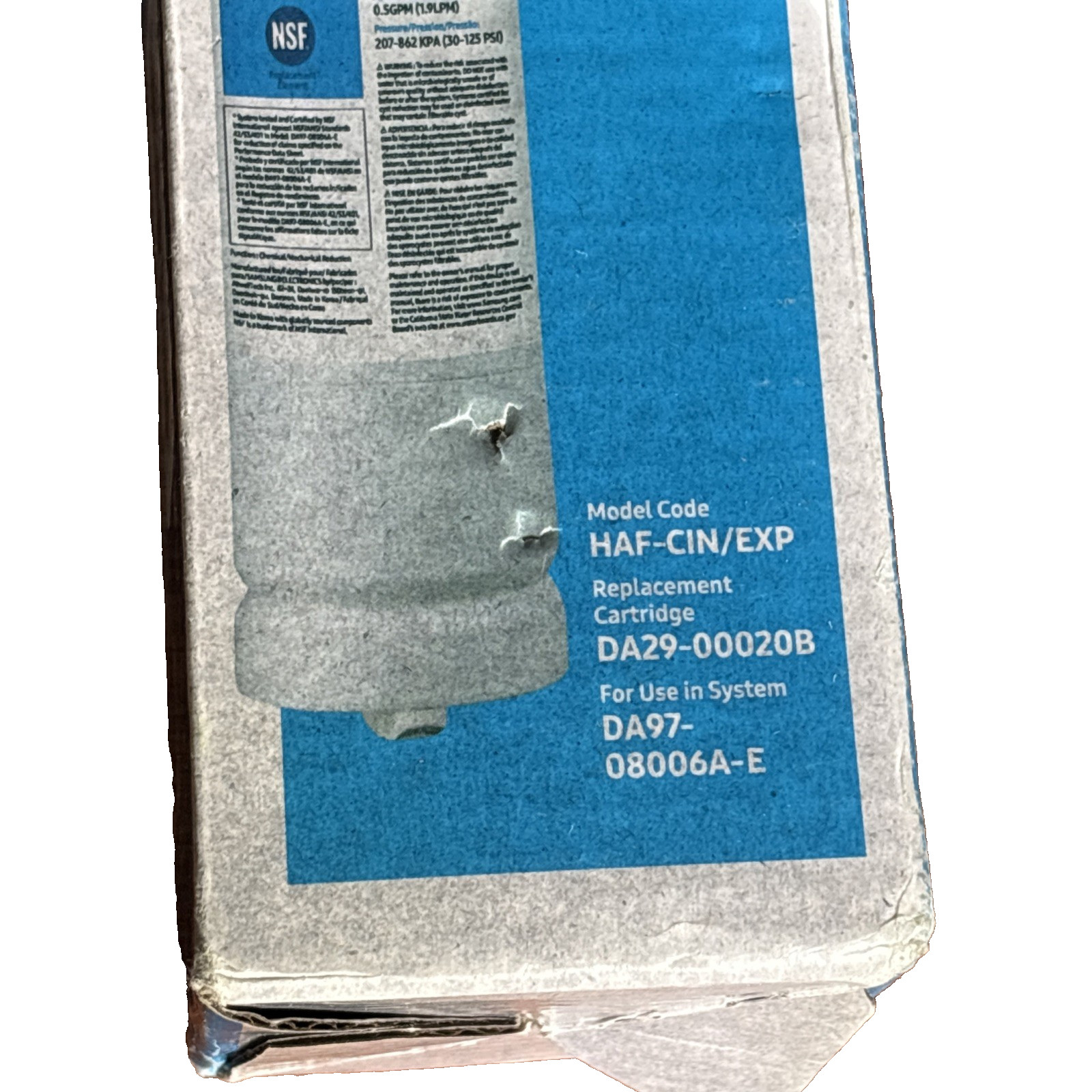 Genuine Samsung DA29-00020B Refrigerator Water Filter HAF-CIN DA97-08006A-E