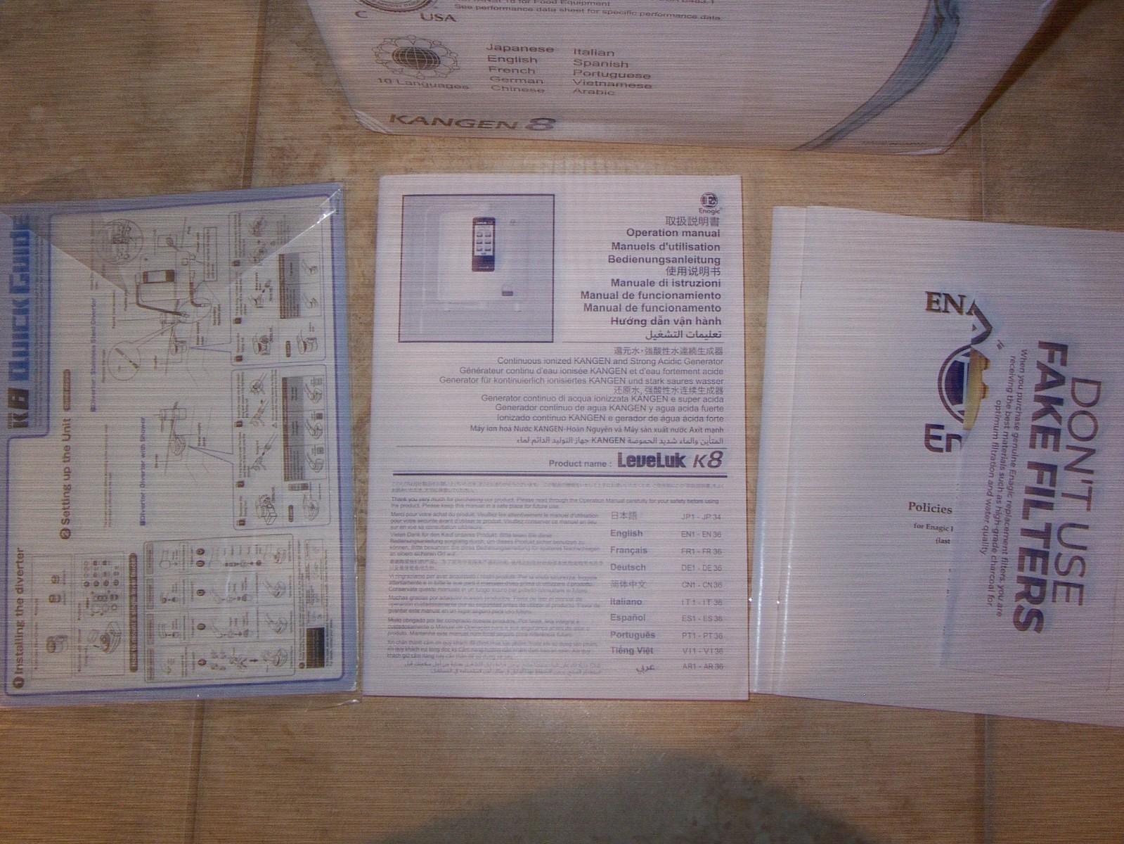 NEW Enagic LeveLuk K8 Kangen Alkaline Water Filtration Ionizer Machine A26-00