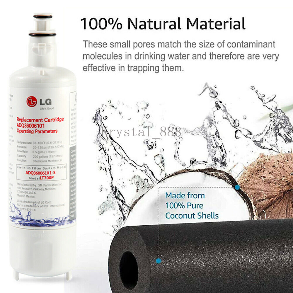 3 PACK!!! LT700P Water Filter Fit LG LT700P ADQ36006101 Kenmore 9690 46-9690