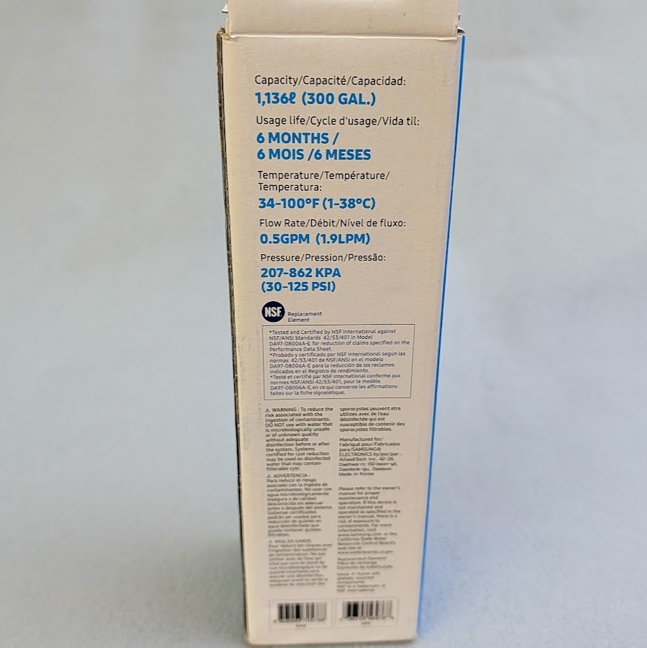 Samsung OEM DA29-00020B HAF-CIN/EXP Refrigerator Water Filter For DA97-08006A-E