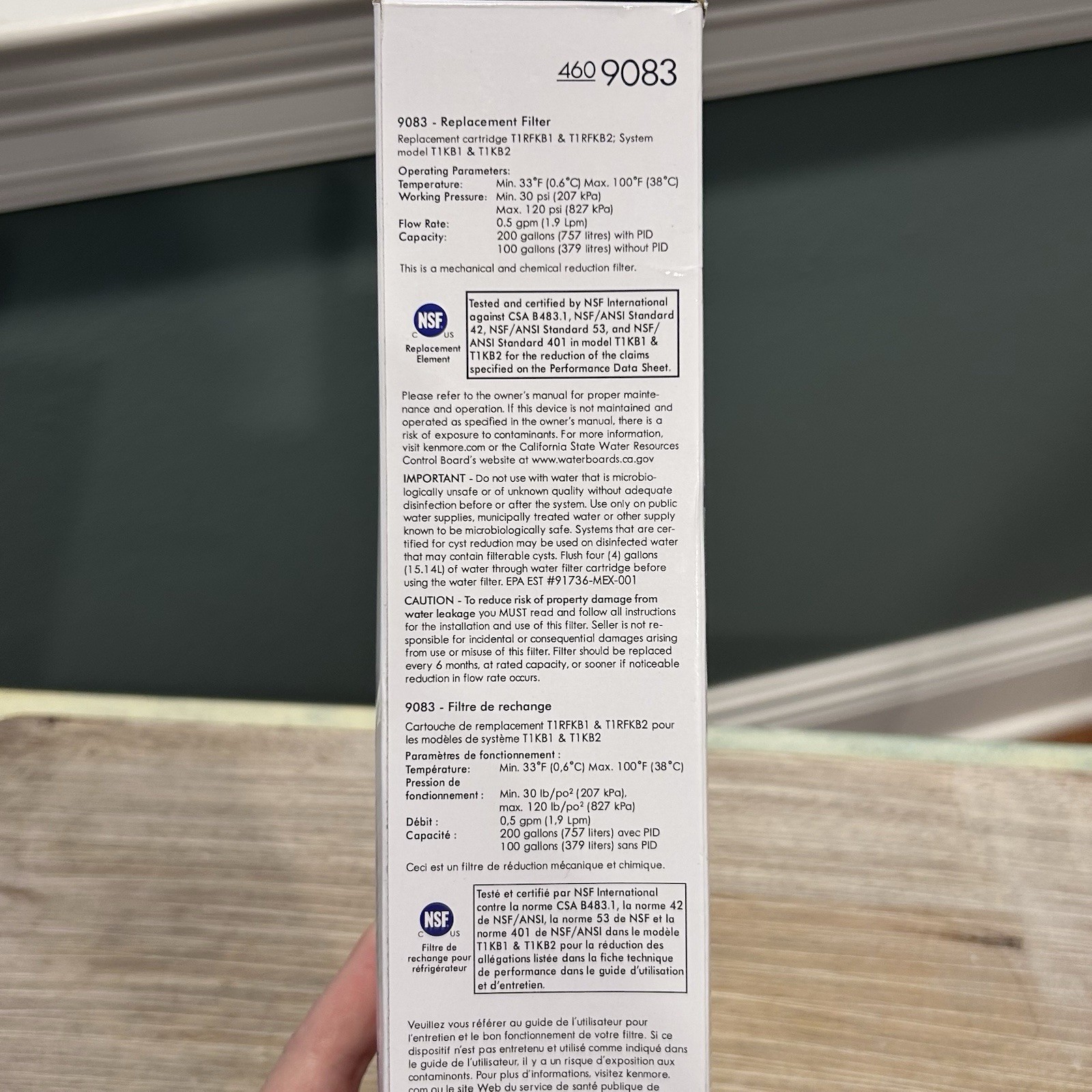 Genuine Kenmore 9083 Refrigerator Water Filter 46-9083 4609083 OEM New Sealed