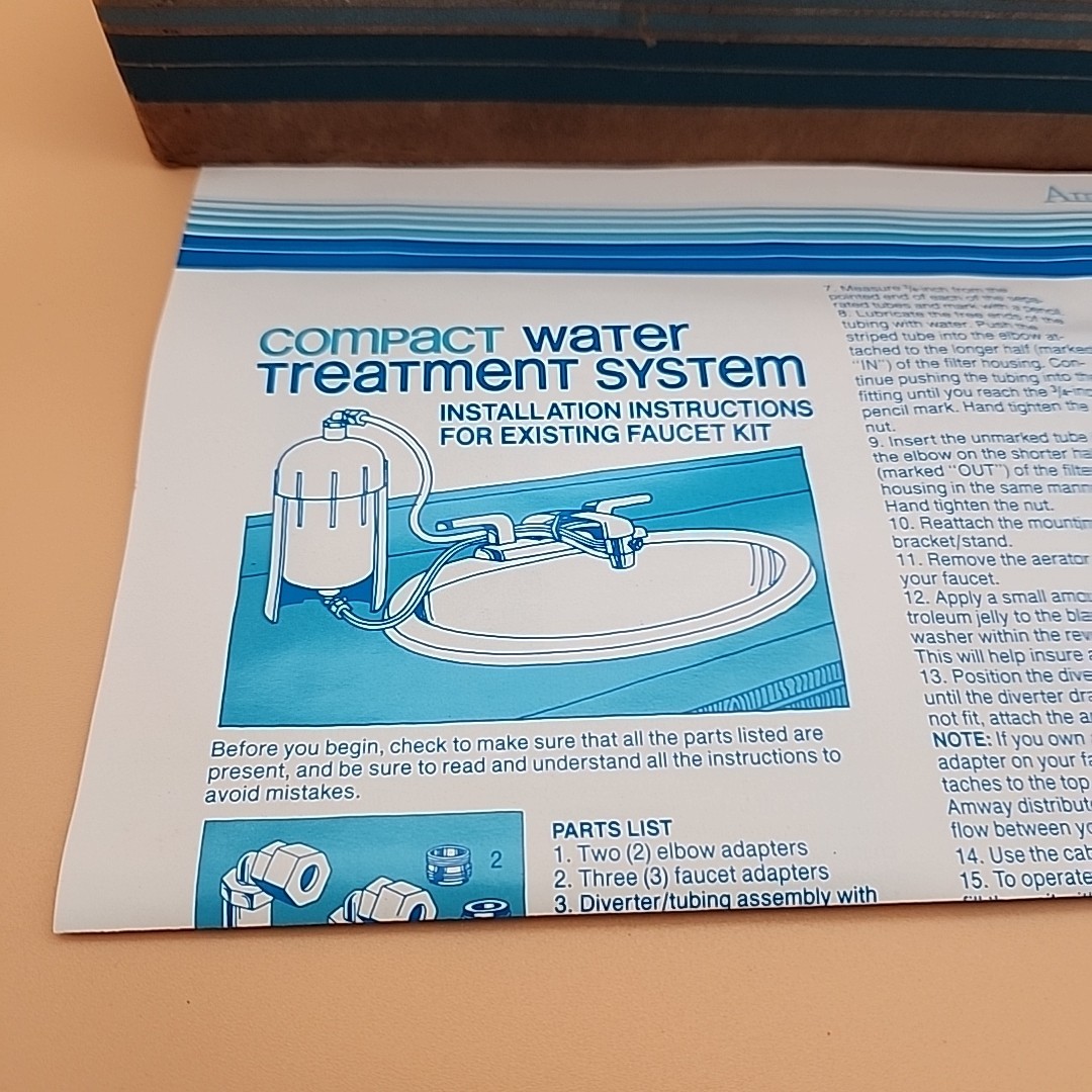 Genuine Amway E-9397 Compact Water Treatment System Existing Faucet Kit OpenBox