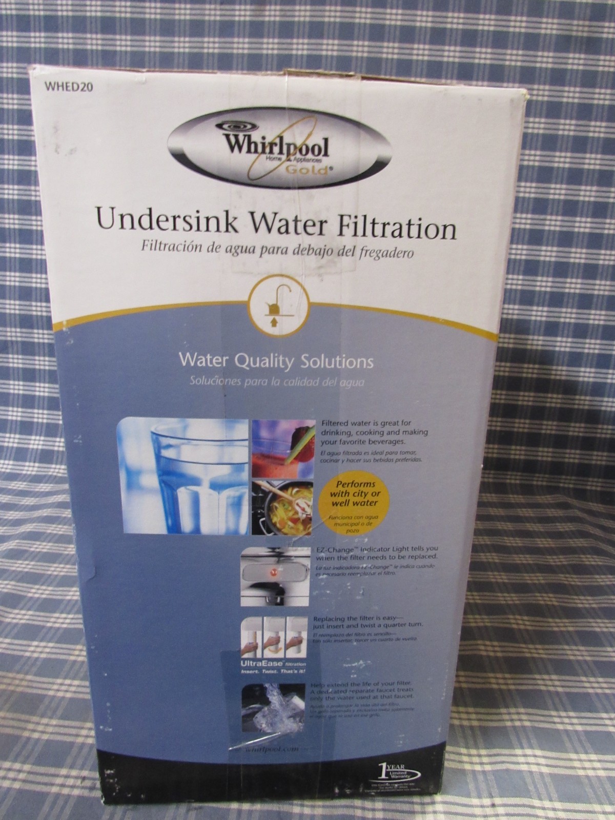 Whirlpool WHED20 UltraEase Undersink Dual Stage Water Filter Kit FREE SHIPPING.
