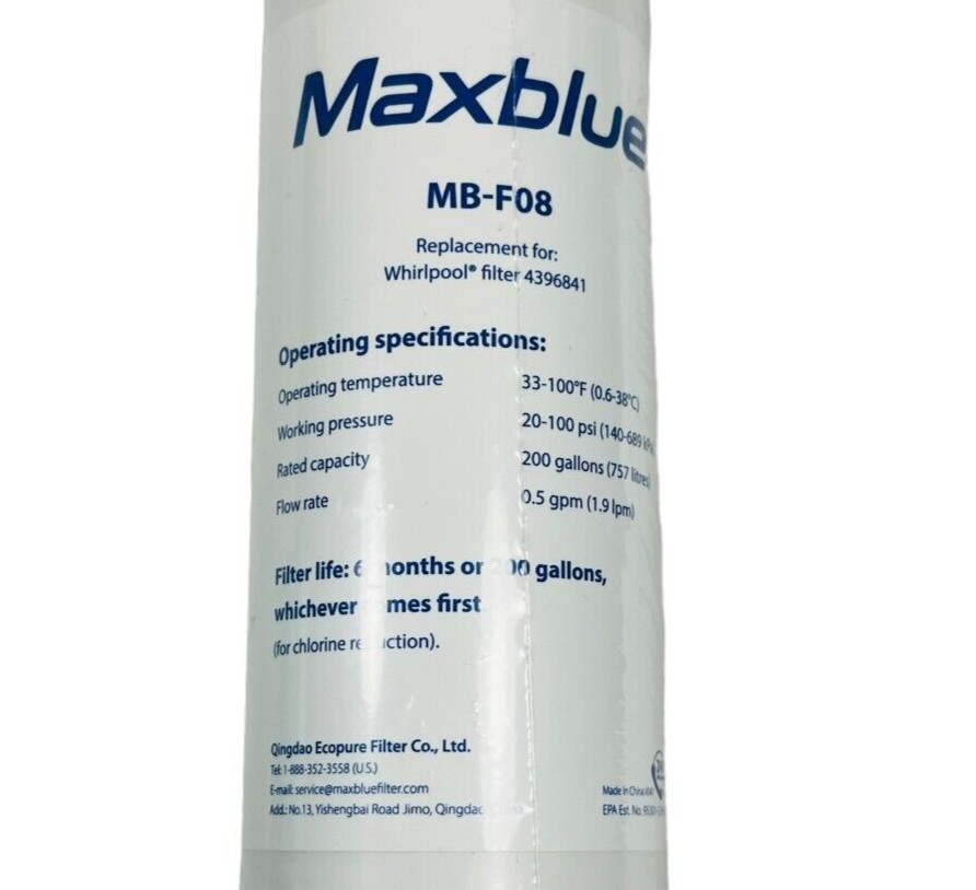 Maxblue MB-F08 Refrigerator Filter, Replacement for Kenmore® 46-9083, 46-9030