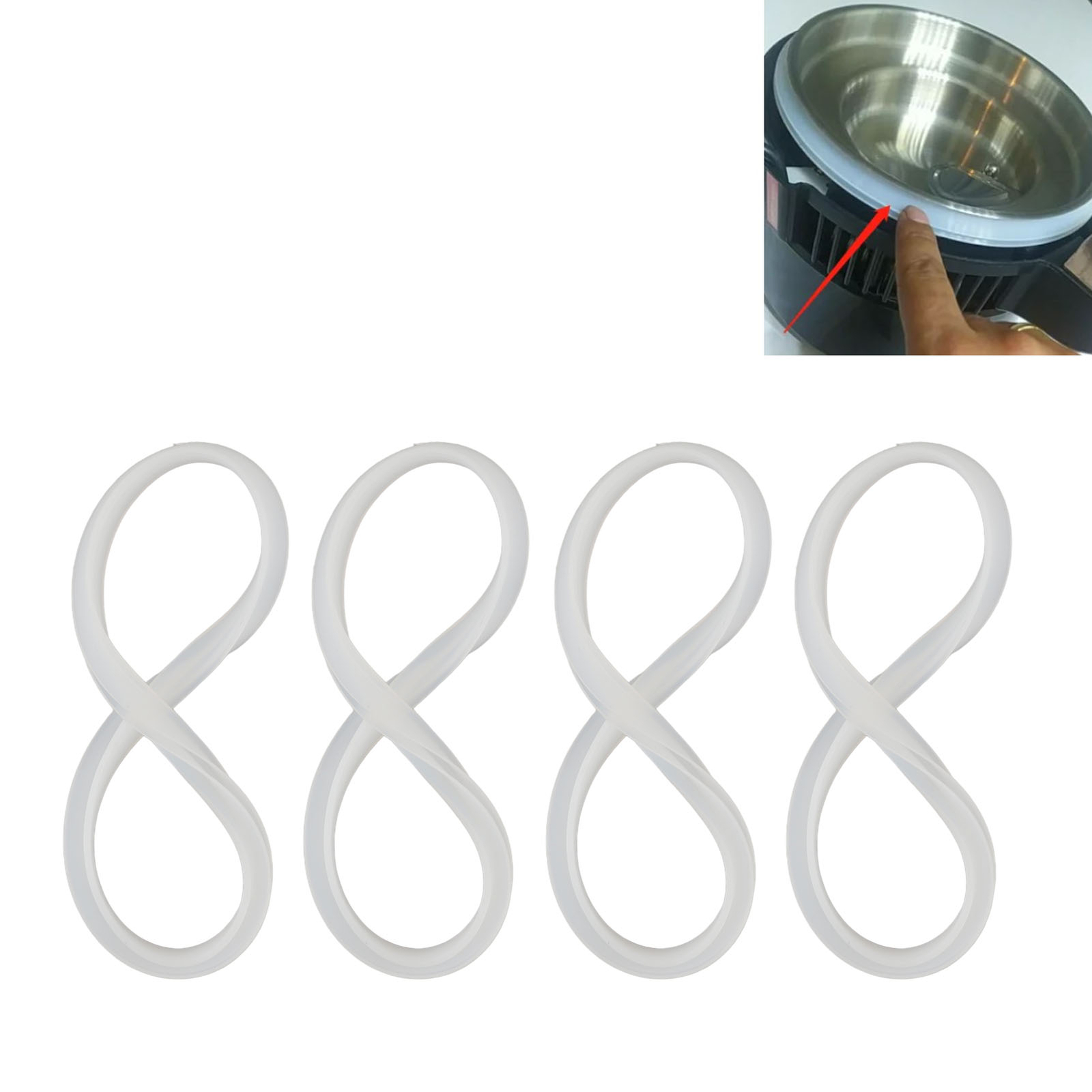 New 4PCS Water Distiller Sealing Silicone Heat Resistance Water HD