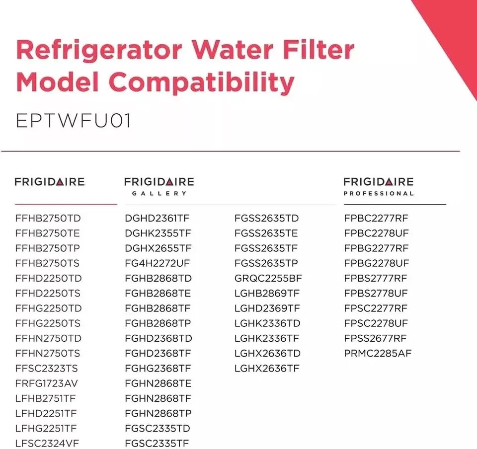 Frigidaire EPTWFU01 Pure Source Ultra II Refrigerator Water Filter US 1 Pack
