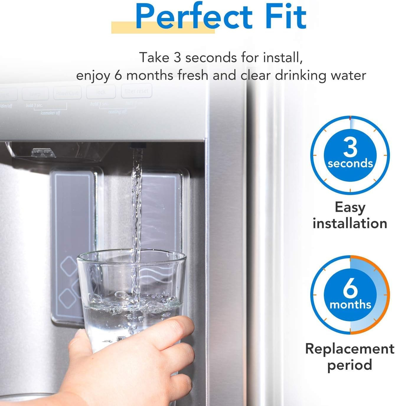 LG LT800P Refrigerator Water Filter Replacement for LG LT800P, ADQ73613401, ADQ7