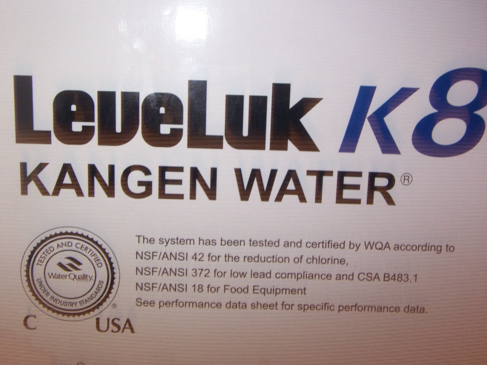 NEW Enagic LeveLuk K8 Kangen Alkaline Water Filtration Ionizer Machine A26-00
