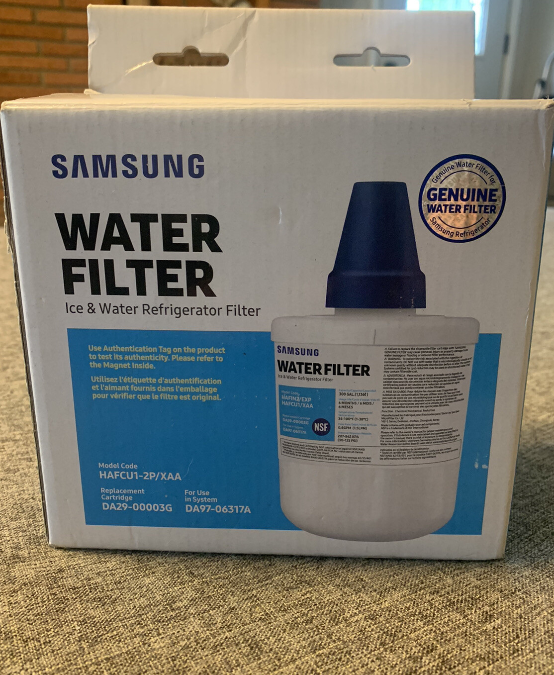 Samsung Water Filter HAFCU1-2P/XAA 2 Filters One Opened – See Description