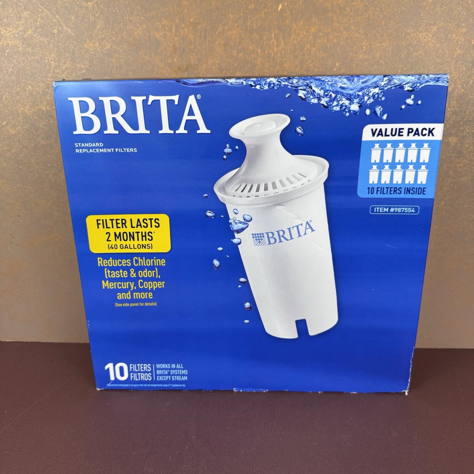 Brita 987554 Pitcher Standard Replacement Filters 10 Pack Value