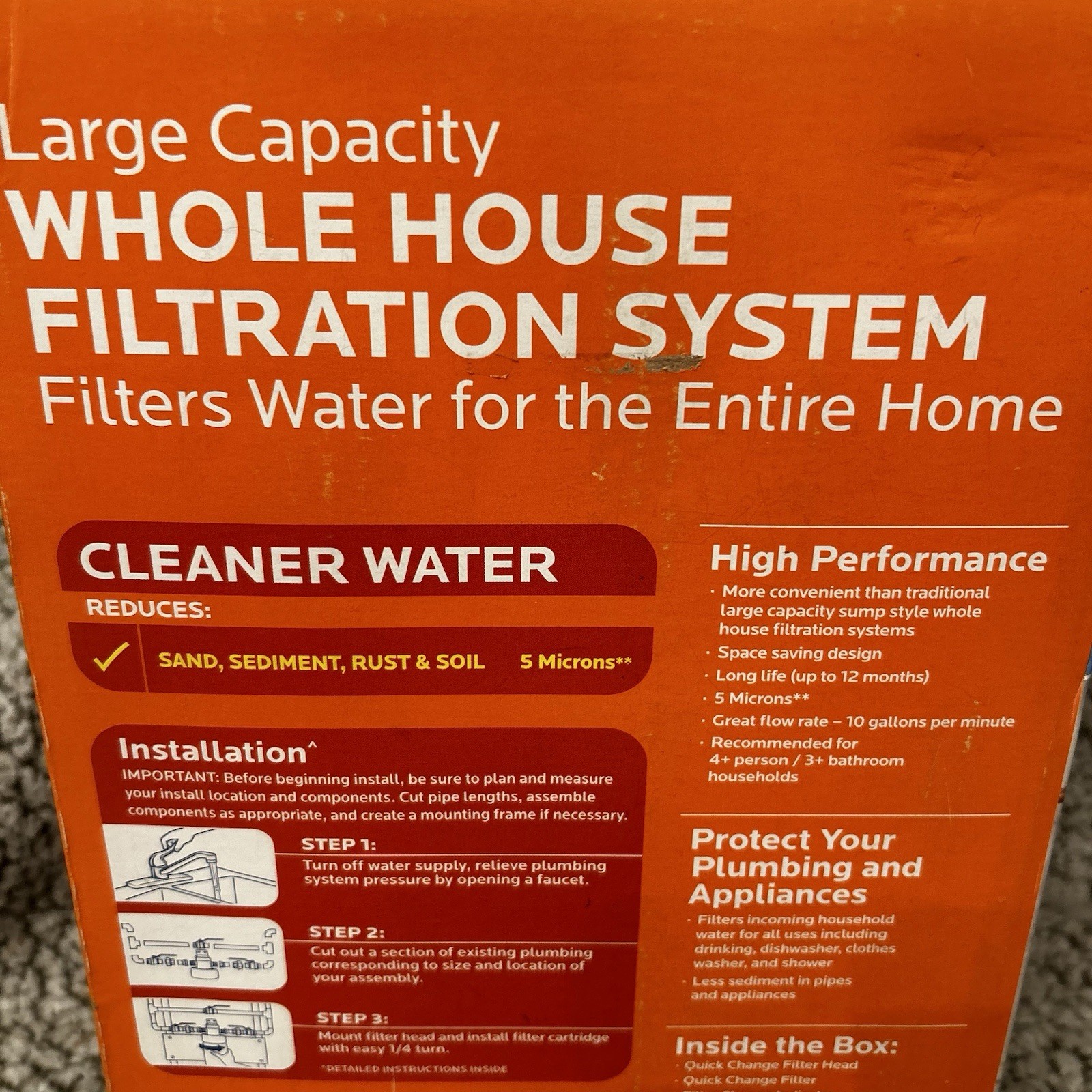 Filtrete High Performance 12-Month Whole House Filter System 4WH-QS-S01