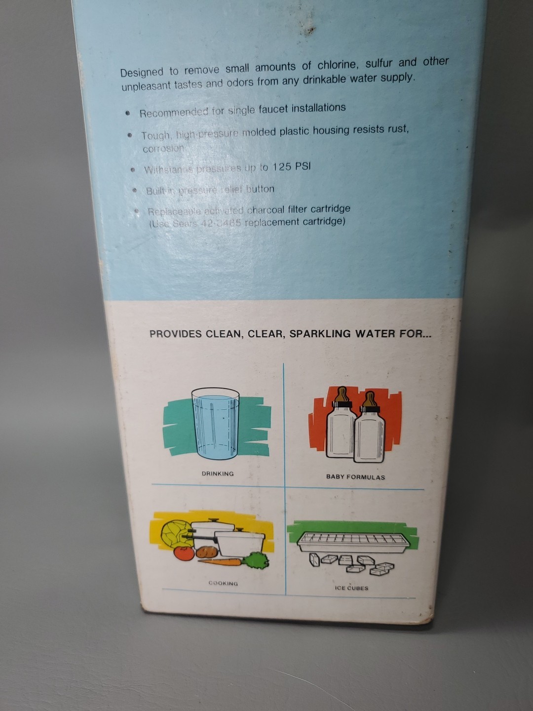 Vintage Sears 12 Inch Standard Water Filter, 423464, New In Box, Retired 1970’s