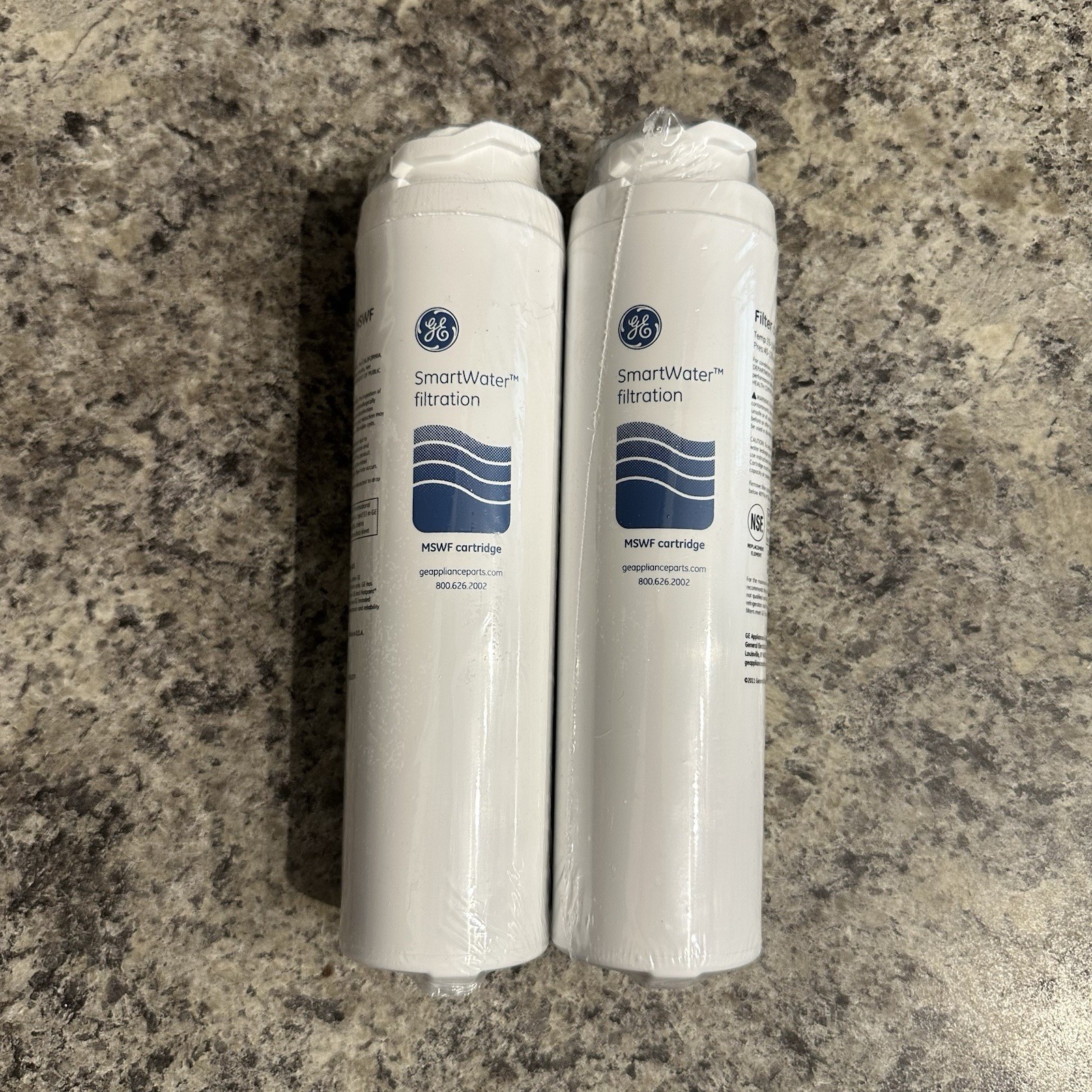 SEALED 2x GE MSWF SmartWater Refrigerator Filter Replacement Cartridge OEM
