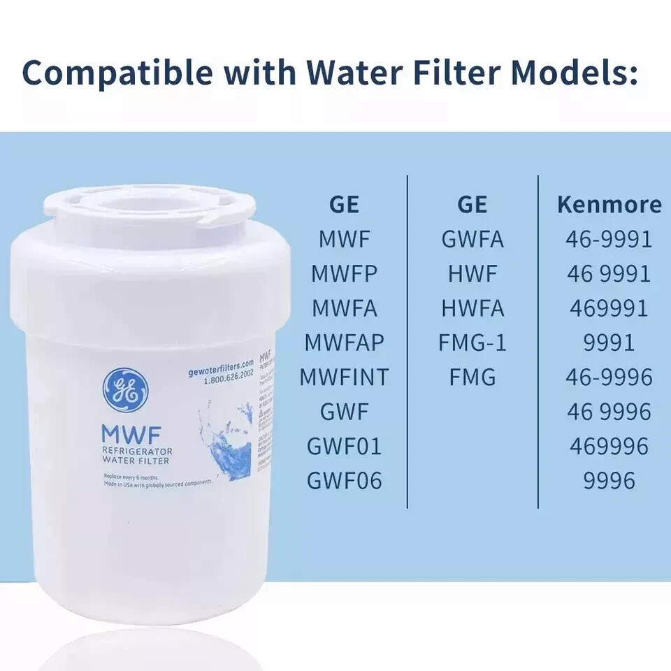 New 1 PACK GE MWF GWF 46-9991 MWFP Smartwater Fridge Water Filter Sealed