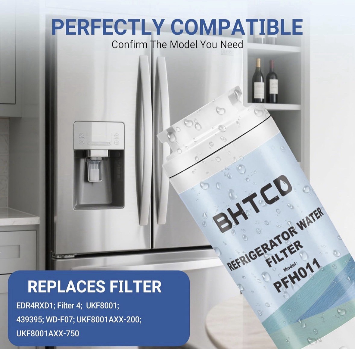 3 Pack Water Filter For Whirlpool WRX735SDHZ03 WRX735SDHZ02 WRX735SDHZ01