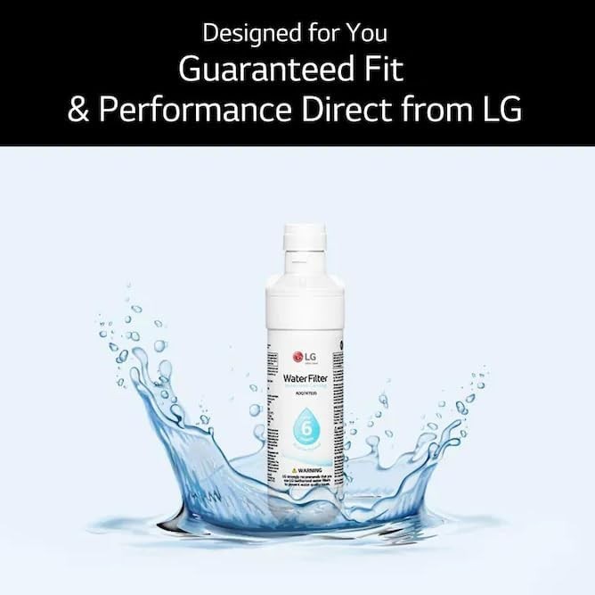 LG LT1000P Water Filter – 6 Life & 200 Gallons – NSF Certified, Compact