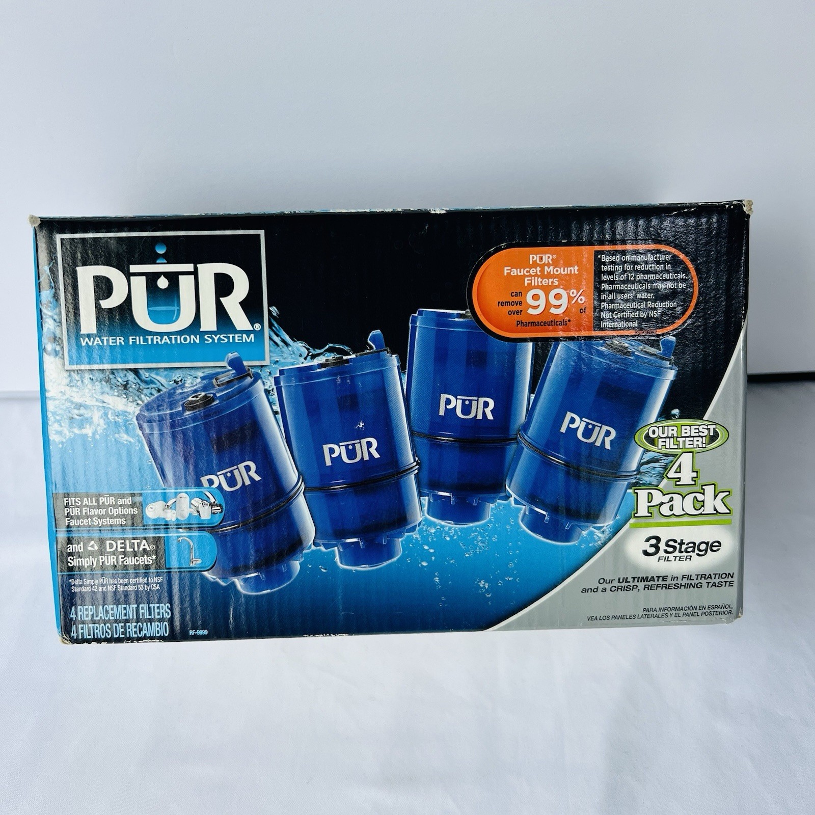 PUR 3 Stage Filter 3 Pack Replacement Filters Fits All PUR Faucets RF-9999 NIOP
