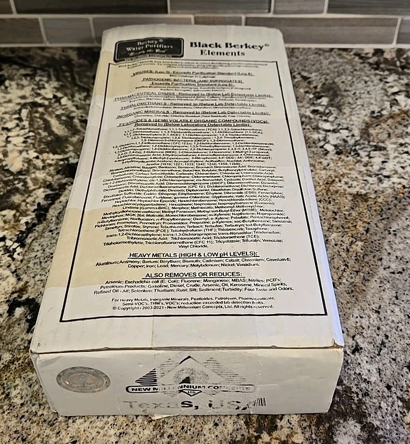 Black Berkey Water Filters by New Millennium Concepts BB9-2 Authentic
