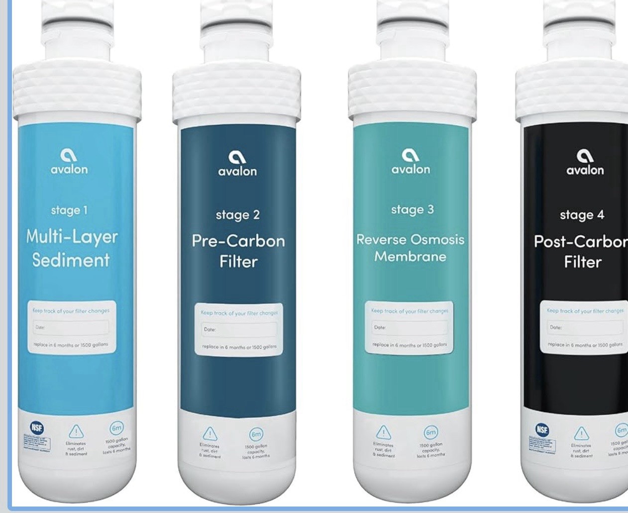 Avalon Genuine 4 Stage Reverse Osmosis Replacement Filters for Avalon