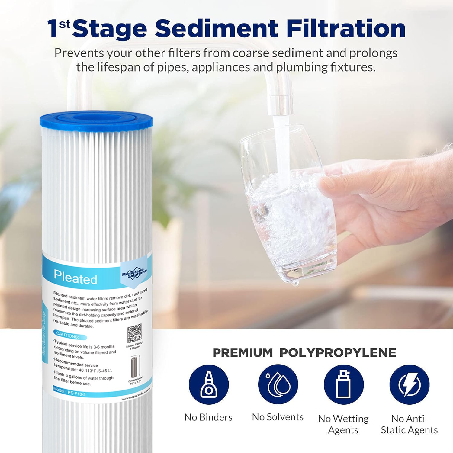 3/4/5/6 Stage 100 GPD Reverse Osmosis Water Filter Drinking Purifier Replacement