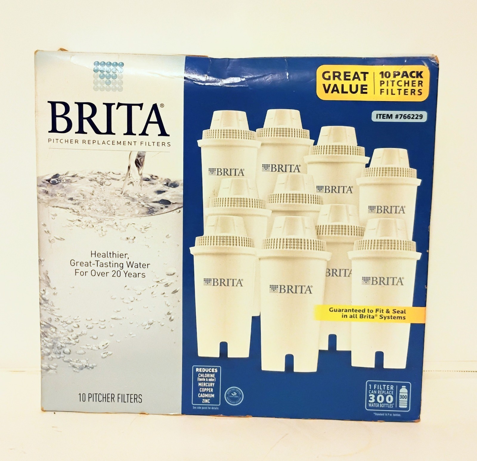 GENUINE BRITA All Replacement Water Pitcher Filters 10PK #766229 NEW
