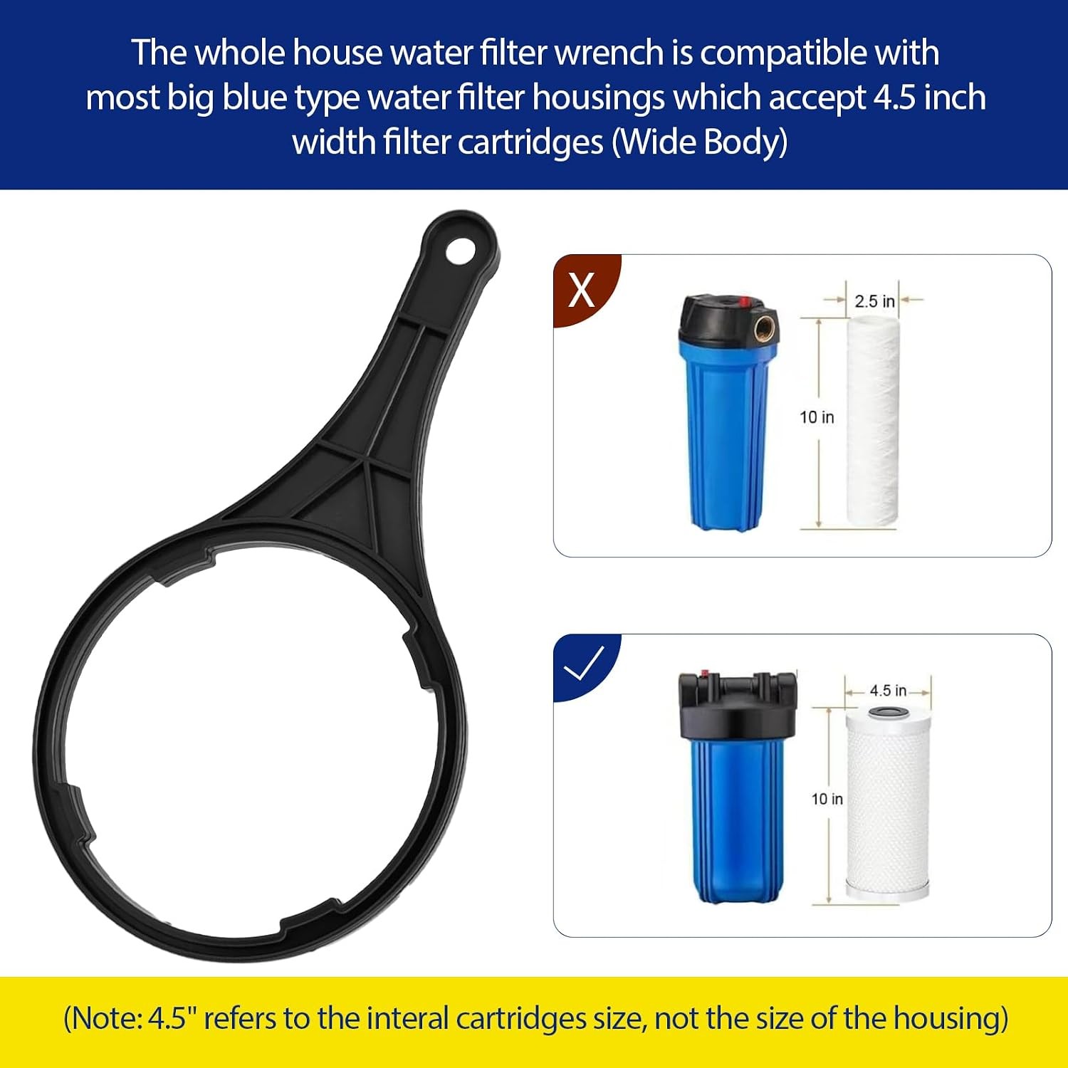 Water Filter Housing Wrench for 4.5″ Whole House Key