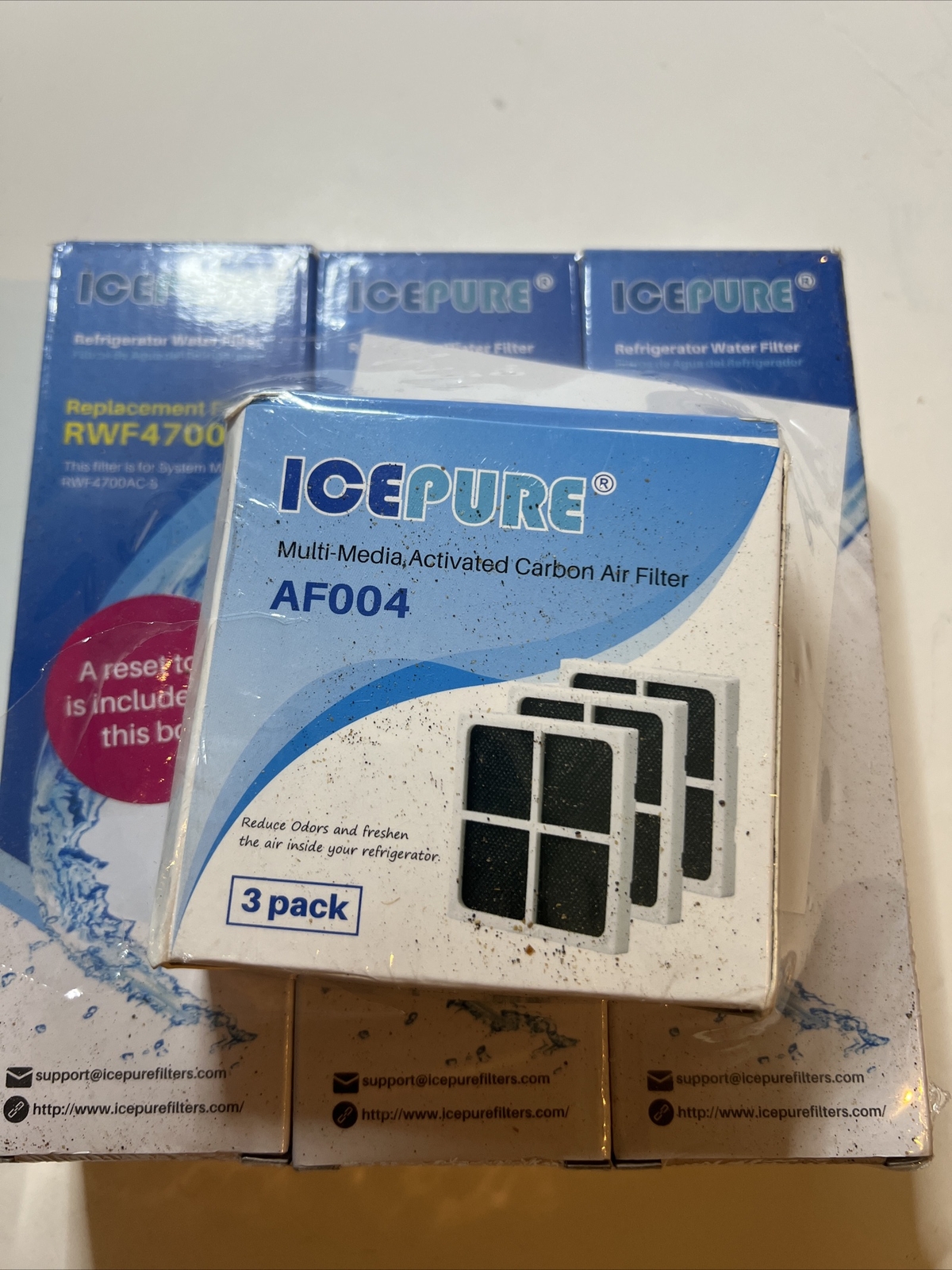 Ice Pure Refrigerator Filter, RWF4700AC, 3 Pack, for LG LT1000P and other models